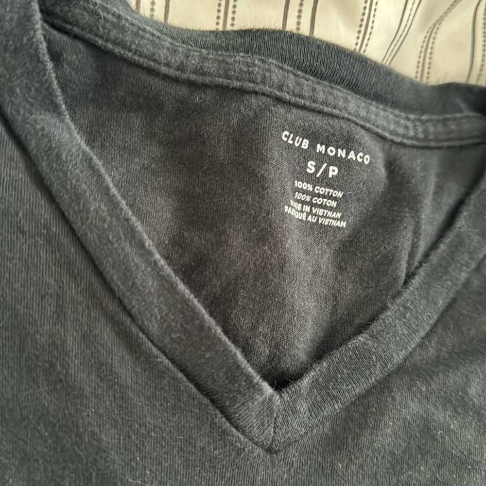 Club Monaco black v neck for men size small